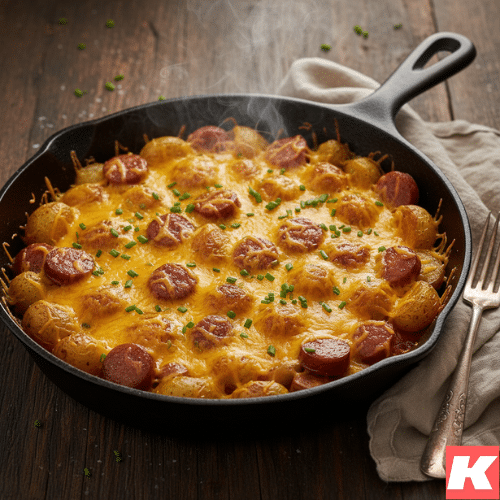 Cheesy Ranch Potatoes and Smoked Sausage