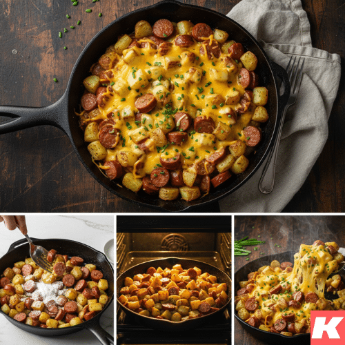 Cheesy Ranch Potatoes and Smoked Sausage step by step