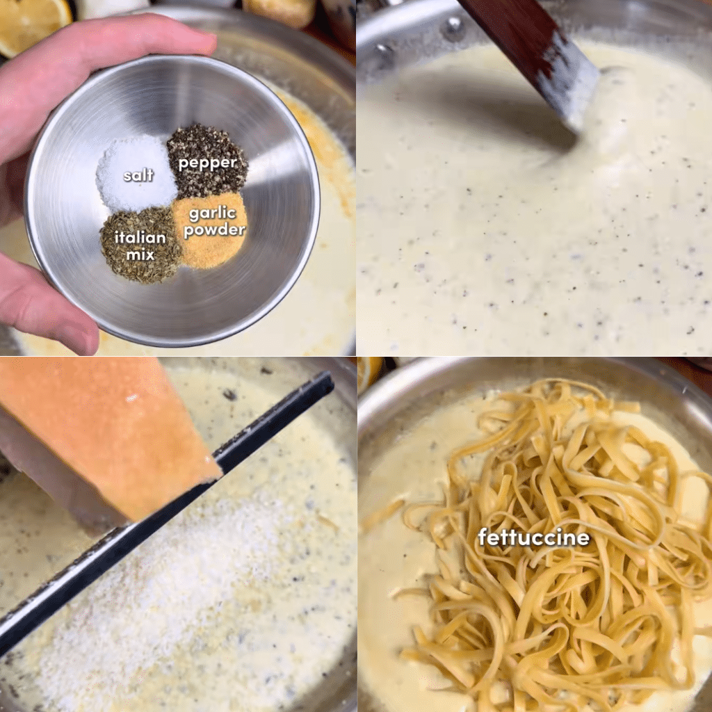 Fettuccine Alfredo Step-by-Step Instructions