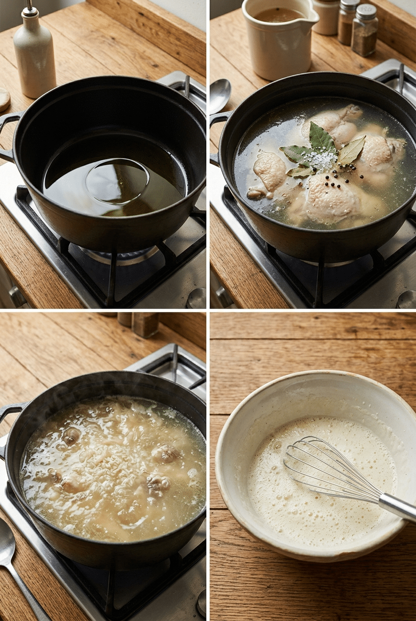 Step-by-step cooking process