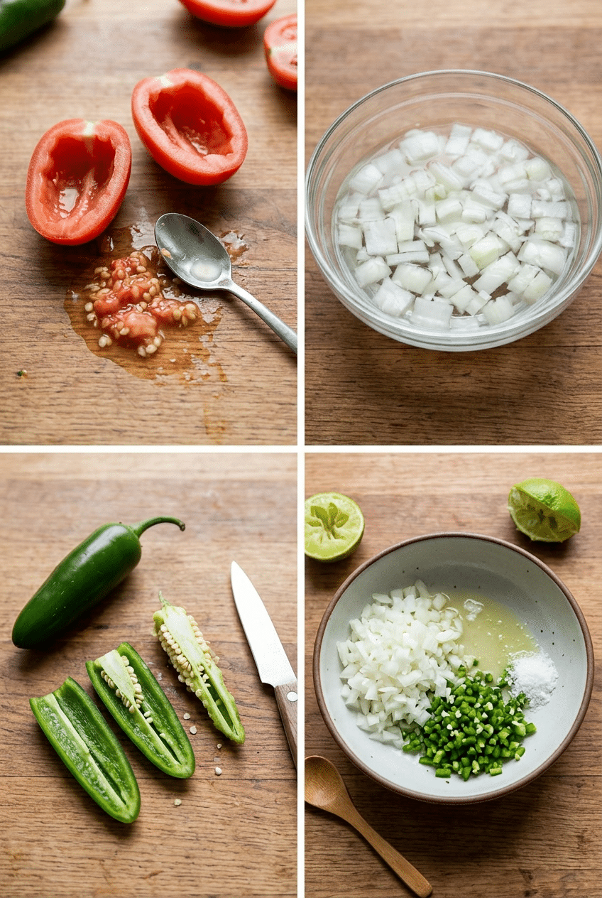 Step-by-step cooking process