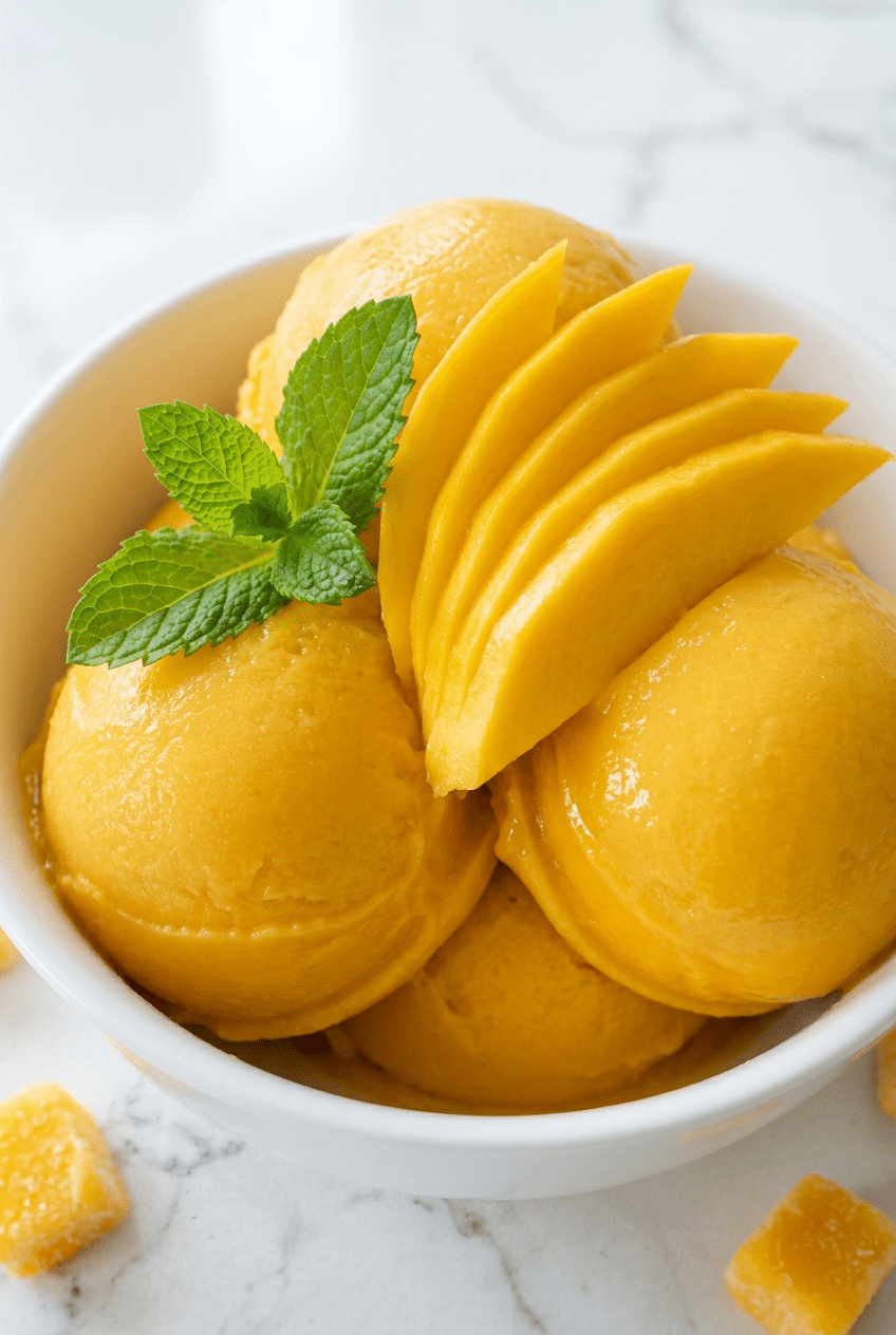 2-ingredient mango sorbet recipe