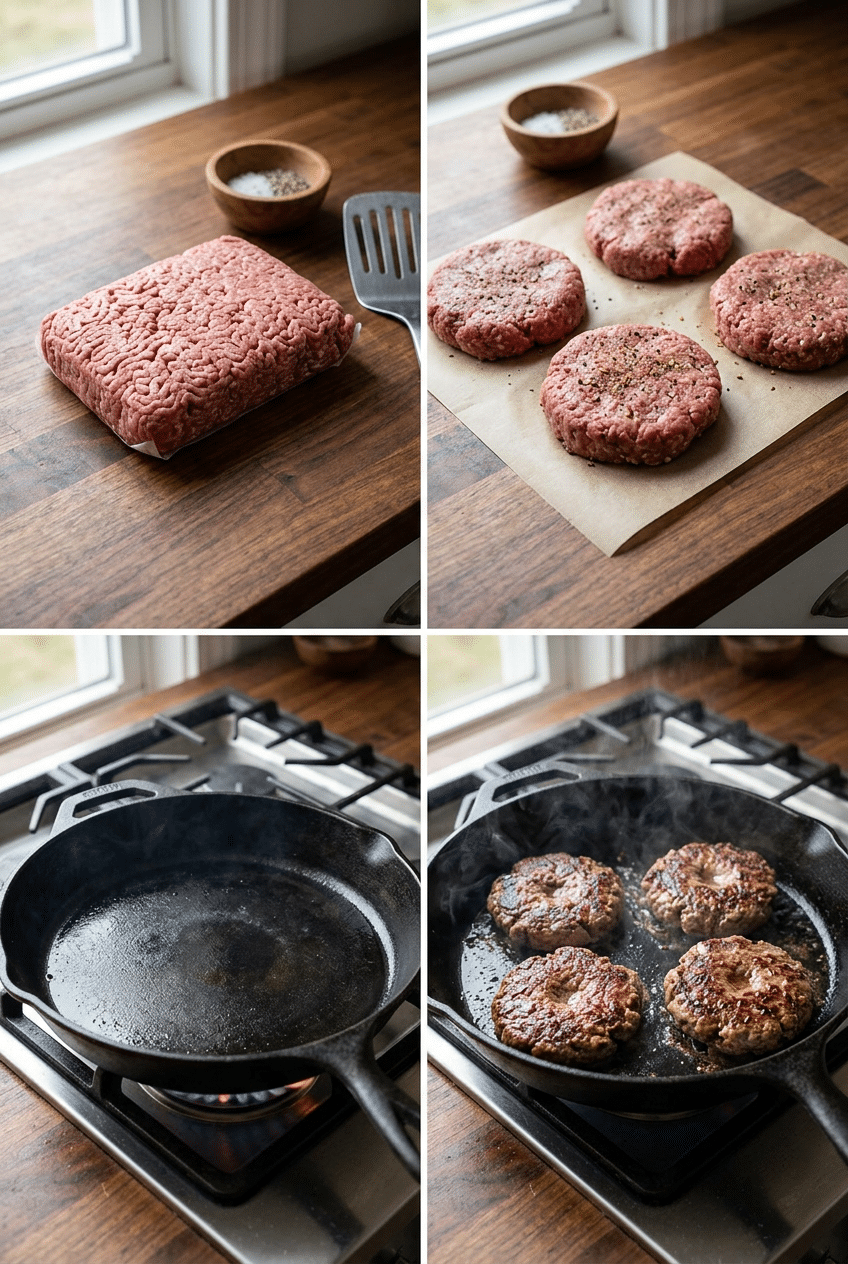 Step-by-step cooking process