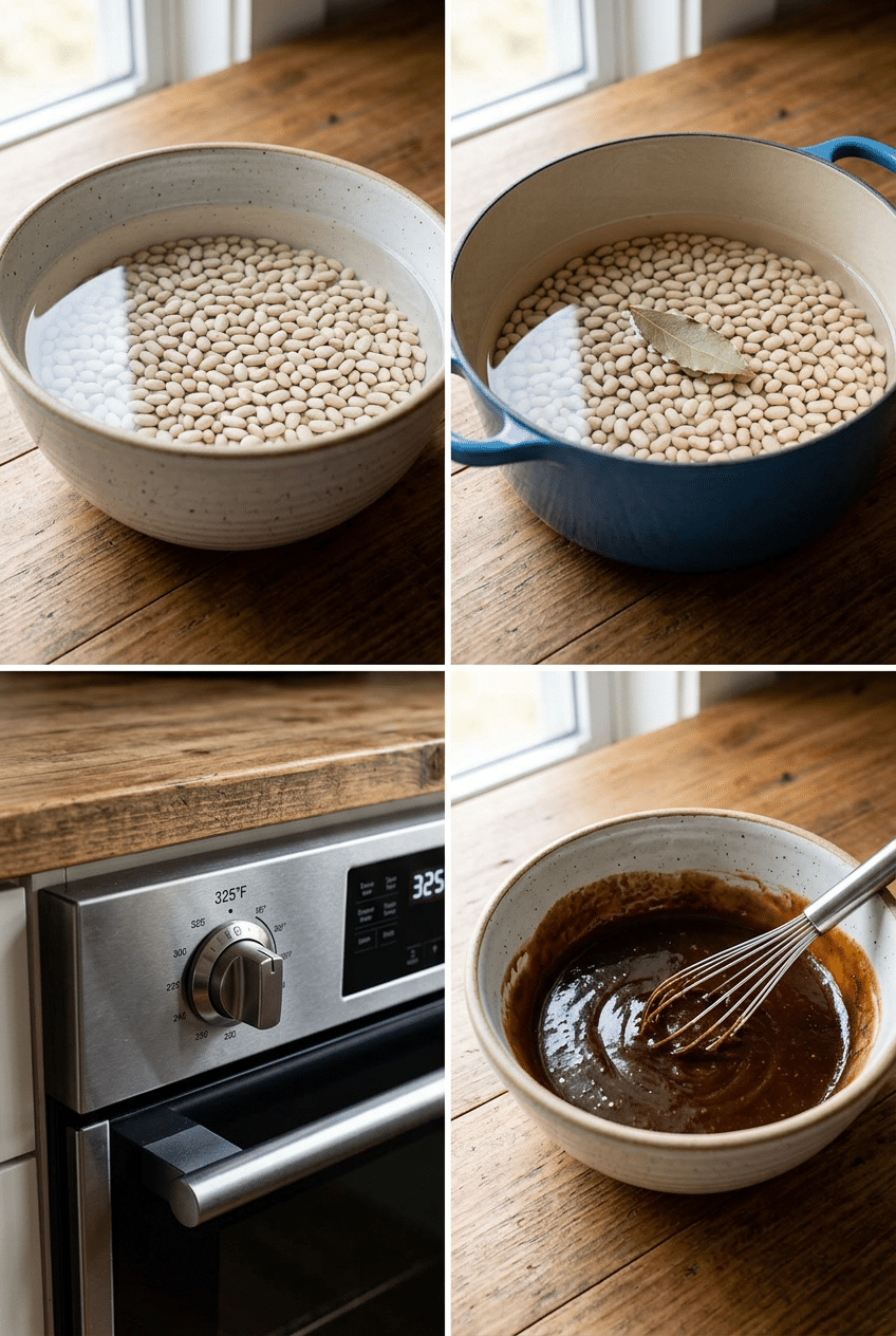Step-by-step cooking process