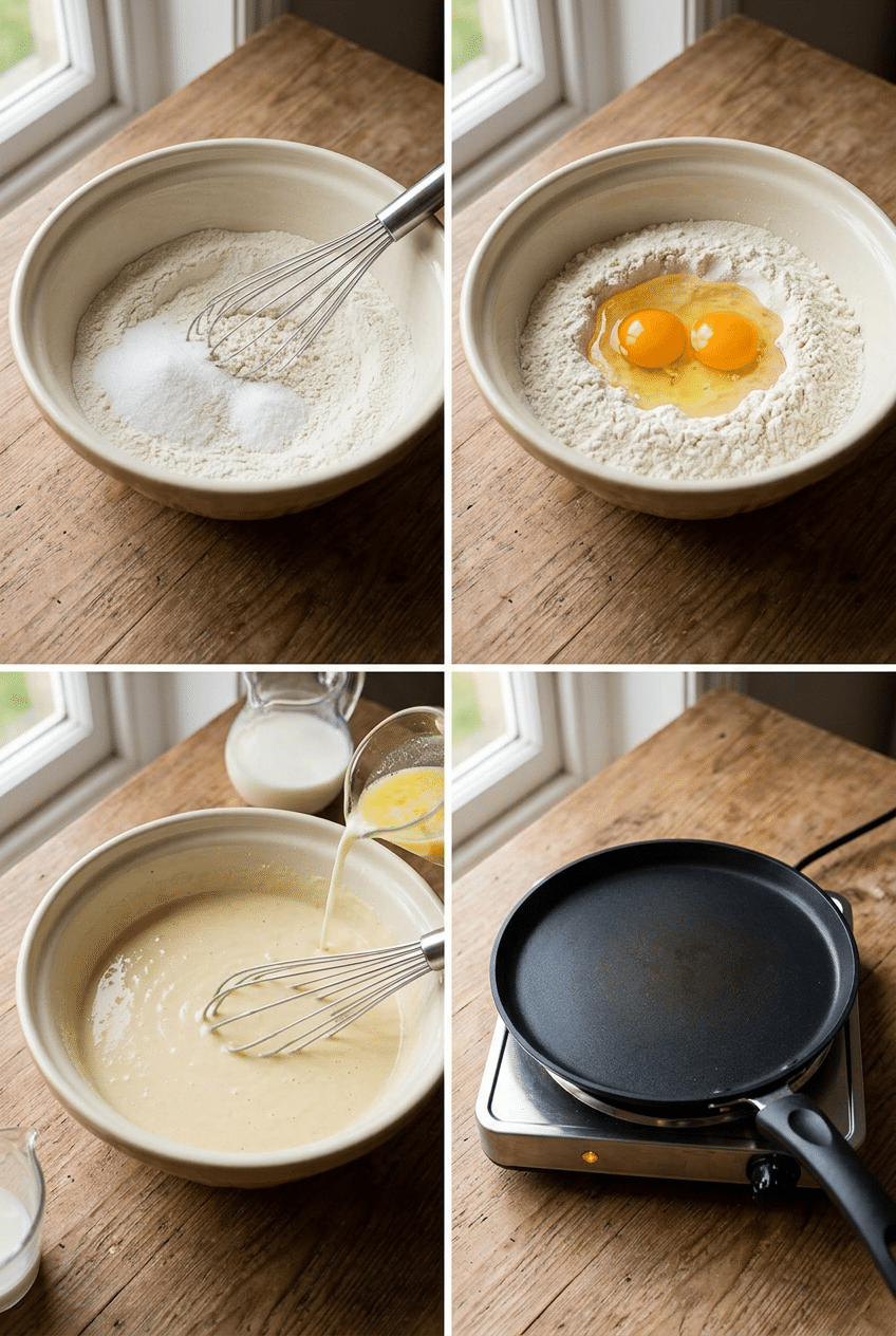 Step-by-step cooking process