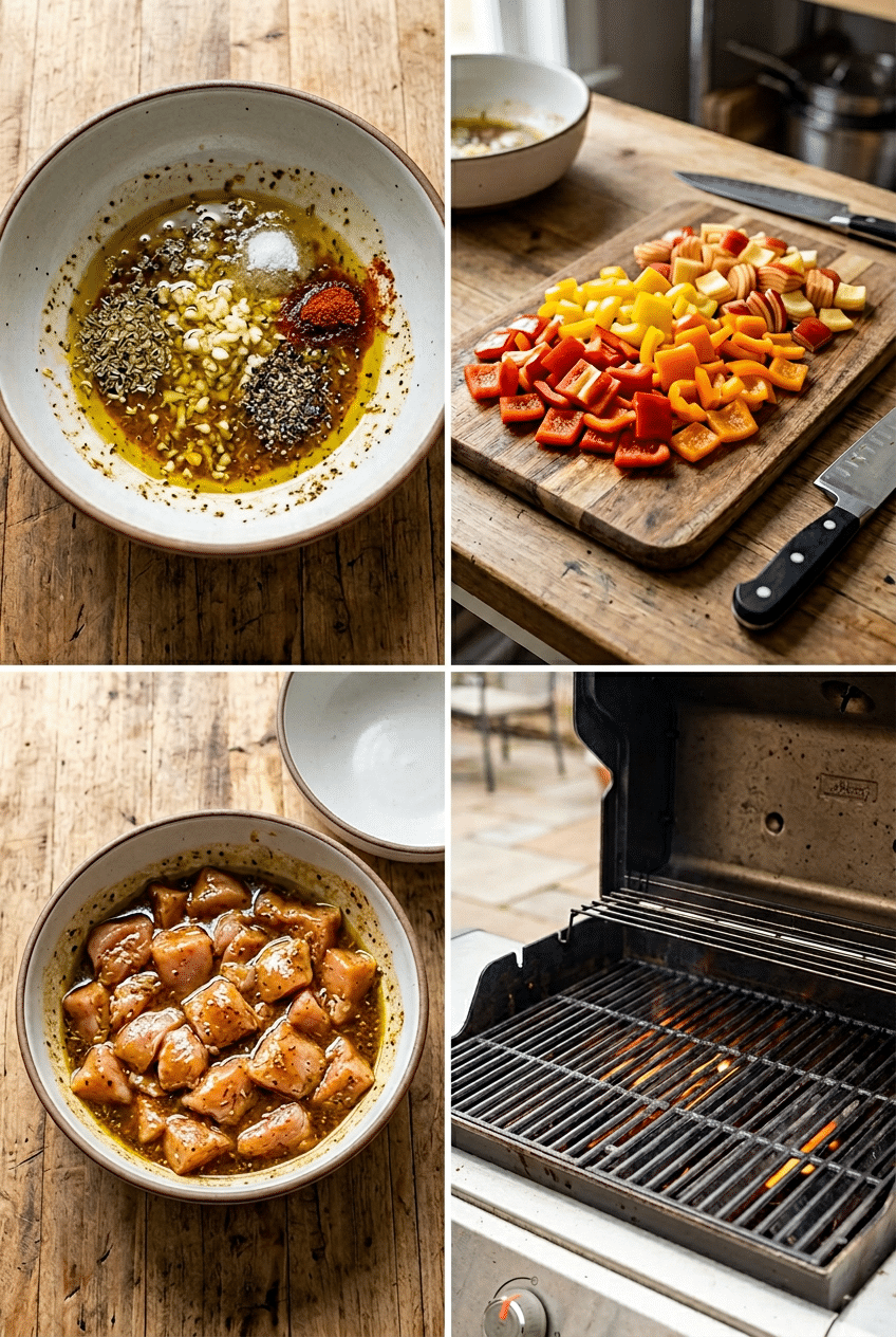 Step-by-step cooking process