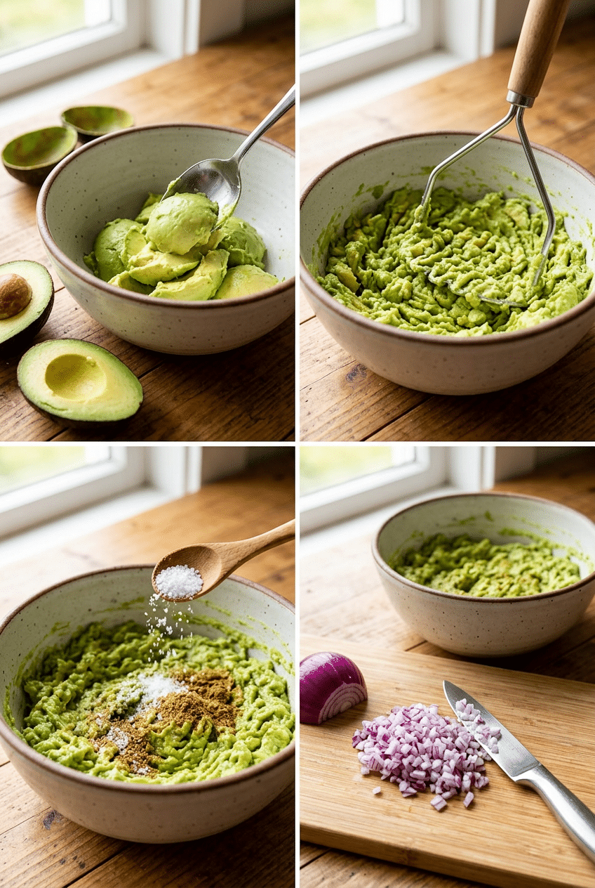 Step-by-step cooking process