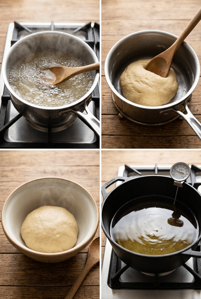 Step-by-step cooking process