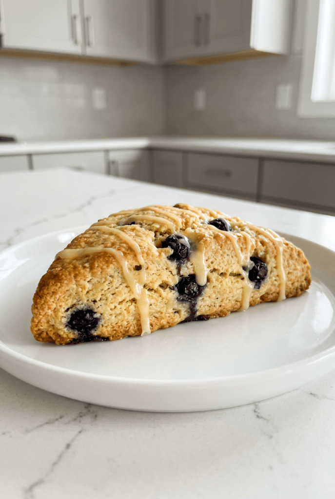 lemon blueberry scones - Lemon Blueberry Scones served on a plate