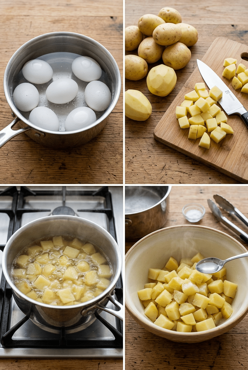 Step-by-step cooking process