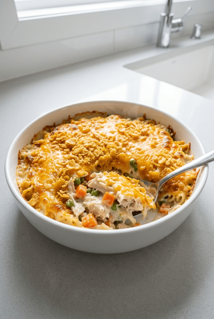rotisserie chicken casserole - Rotisserie Chicken Recipes Leftover served on a plate