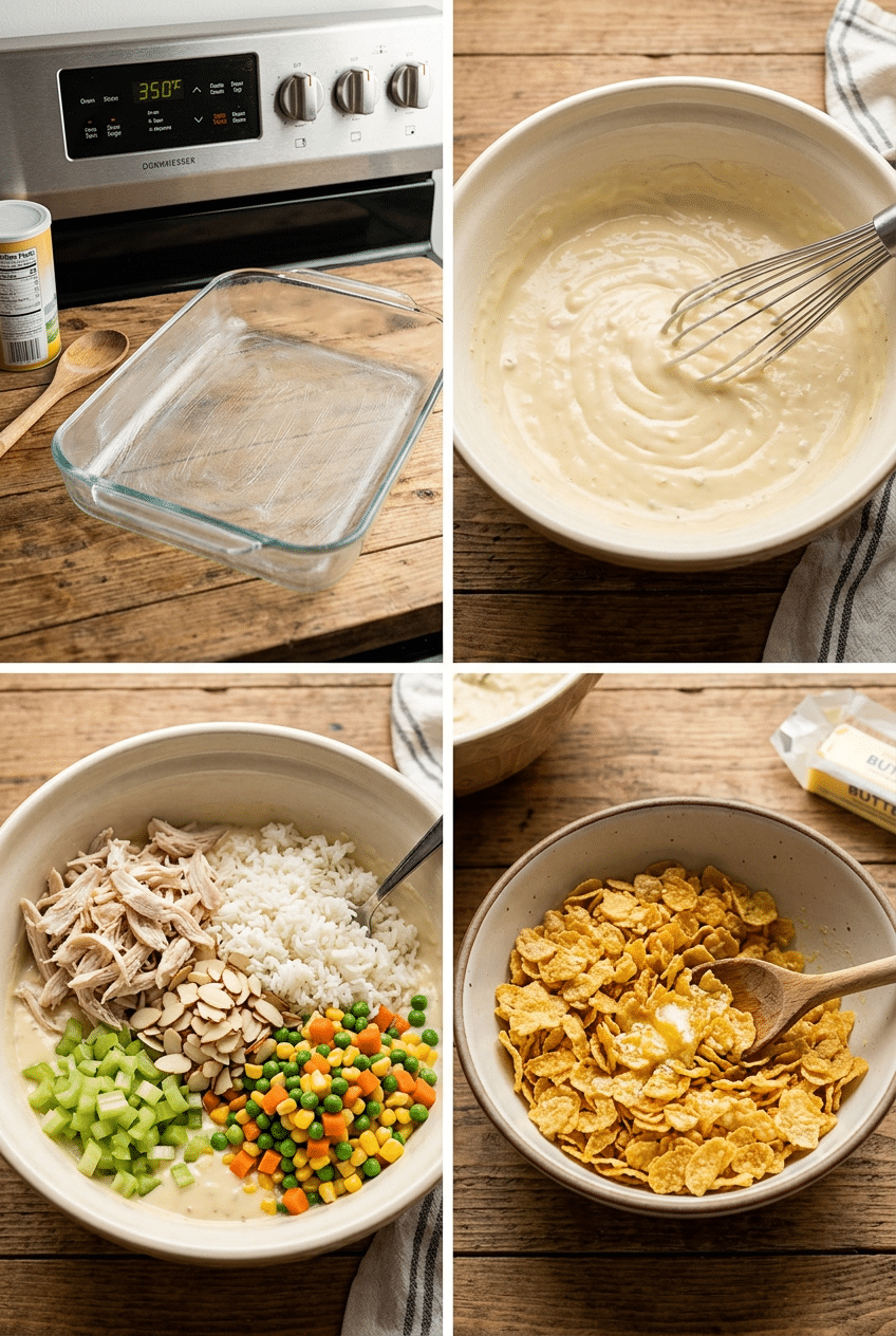 Step-by-step cooking process
