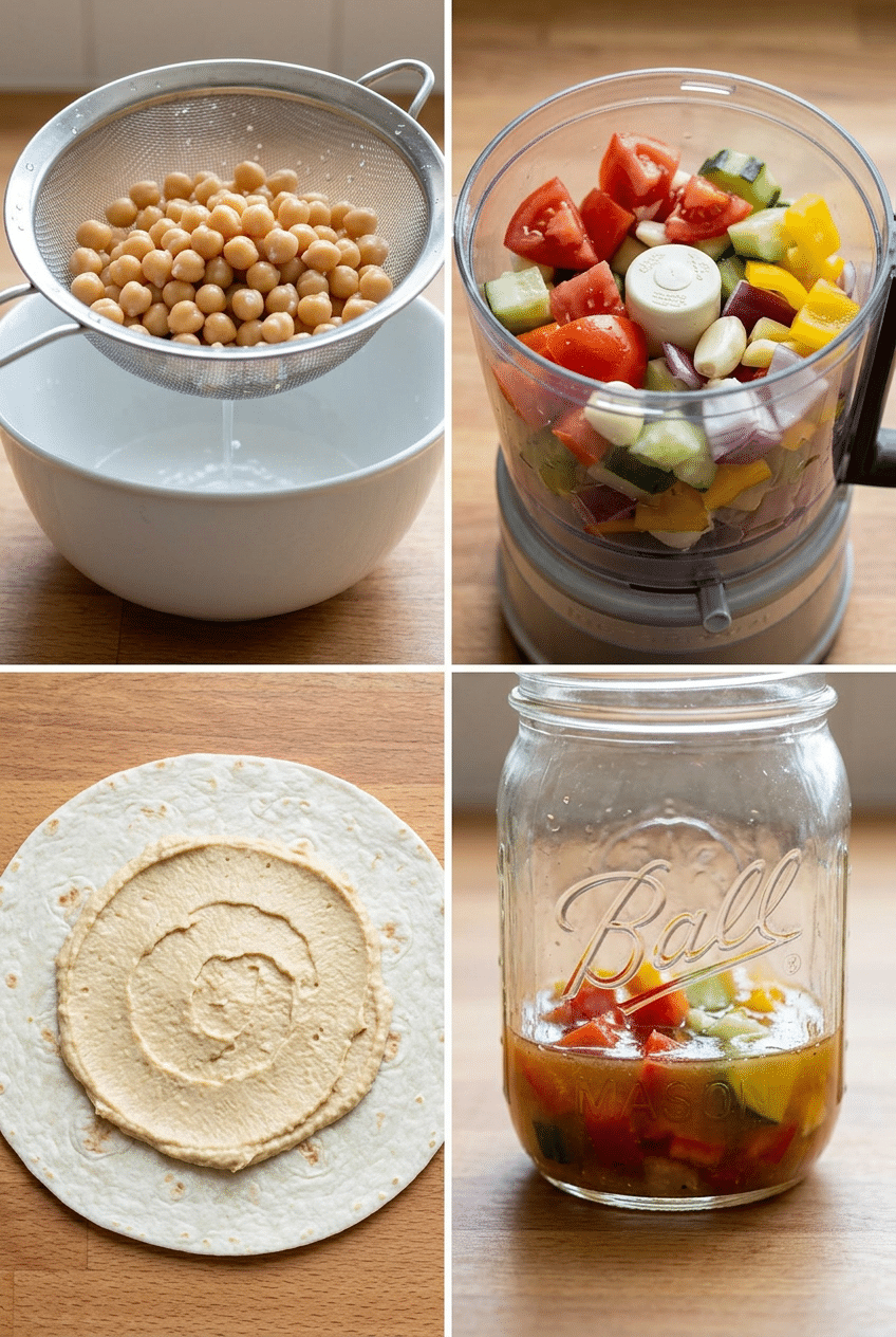 Step-by-step cooking process