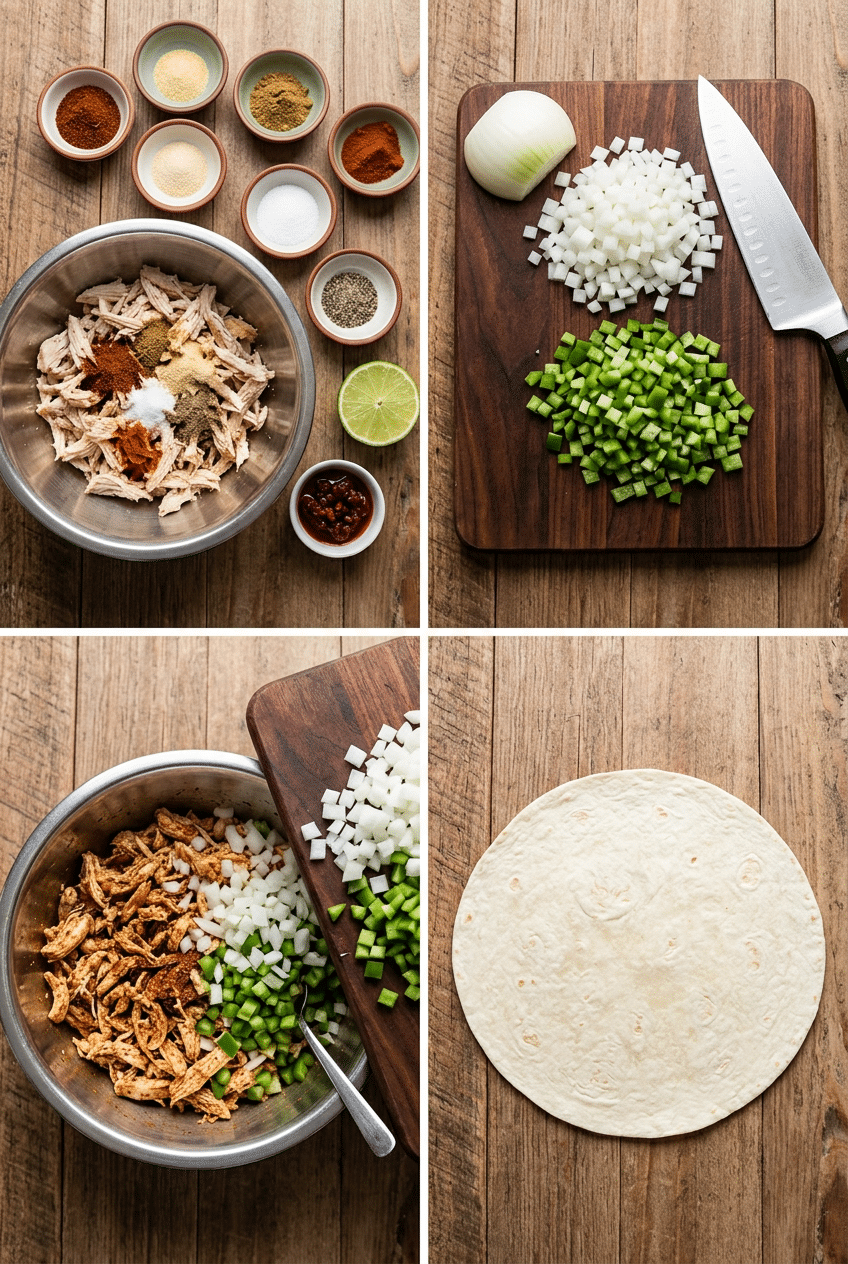 Step-by-step cooking process