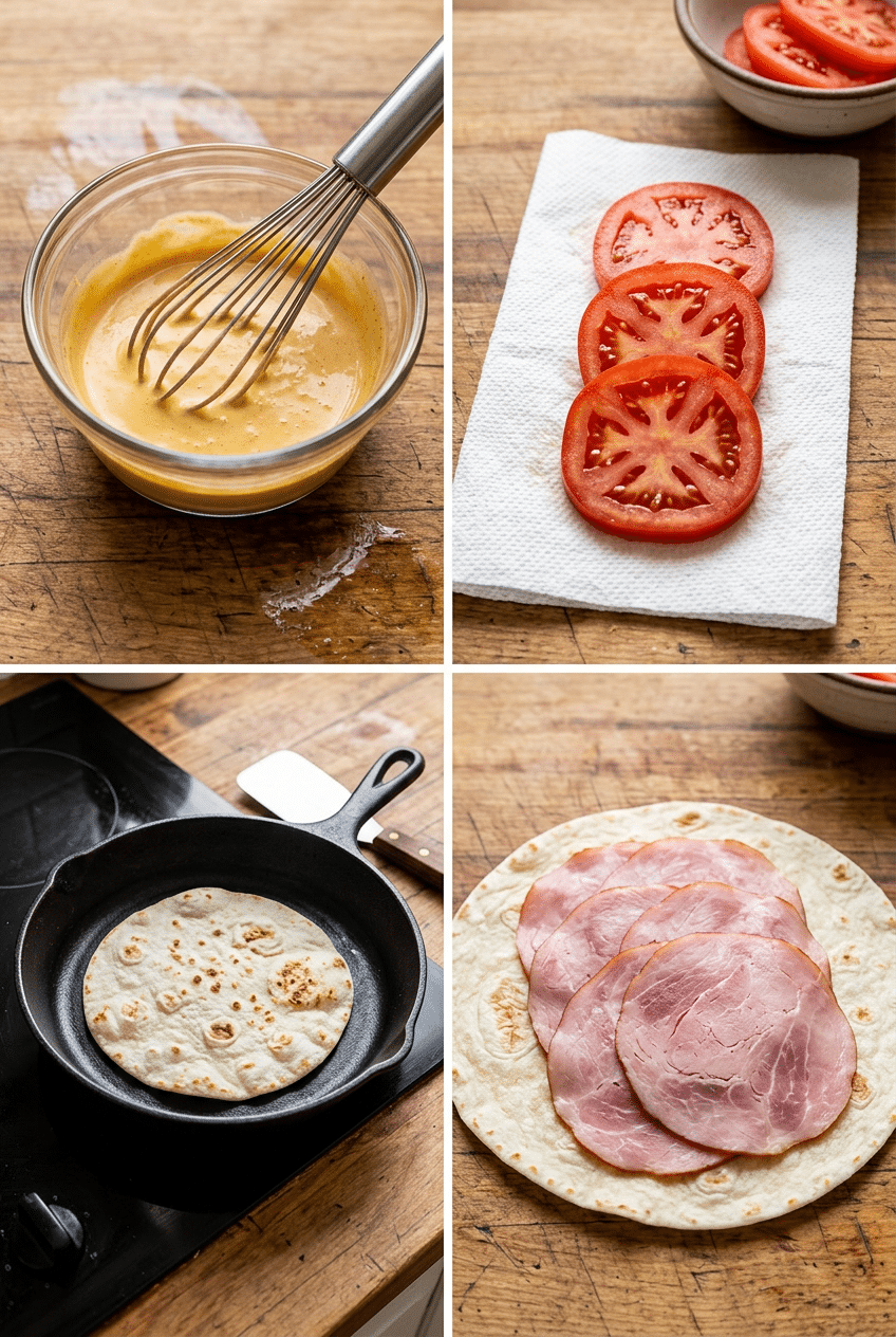 Step-by-step cooking process