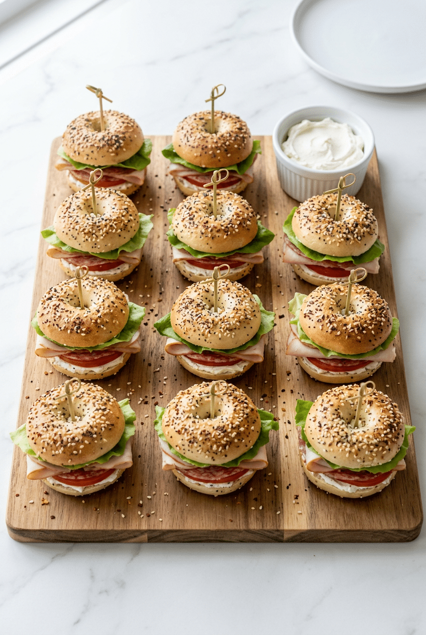 mini bagel sandwiches recipe