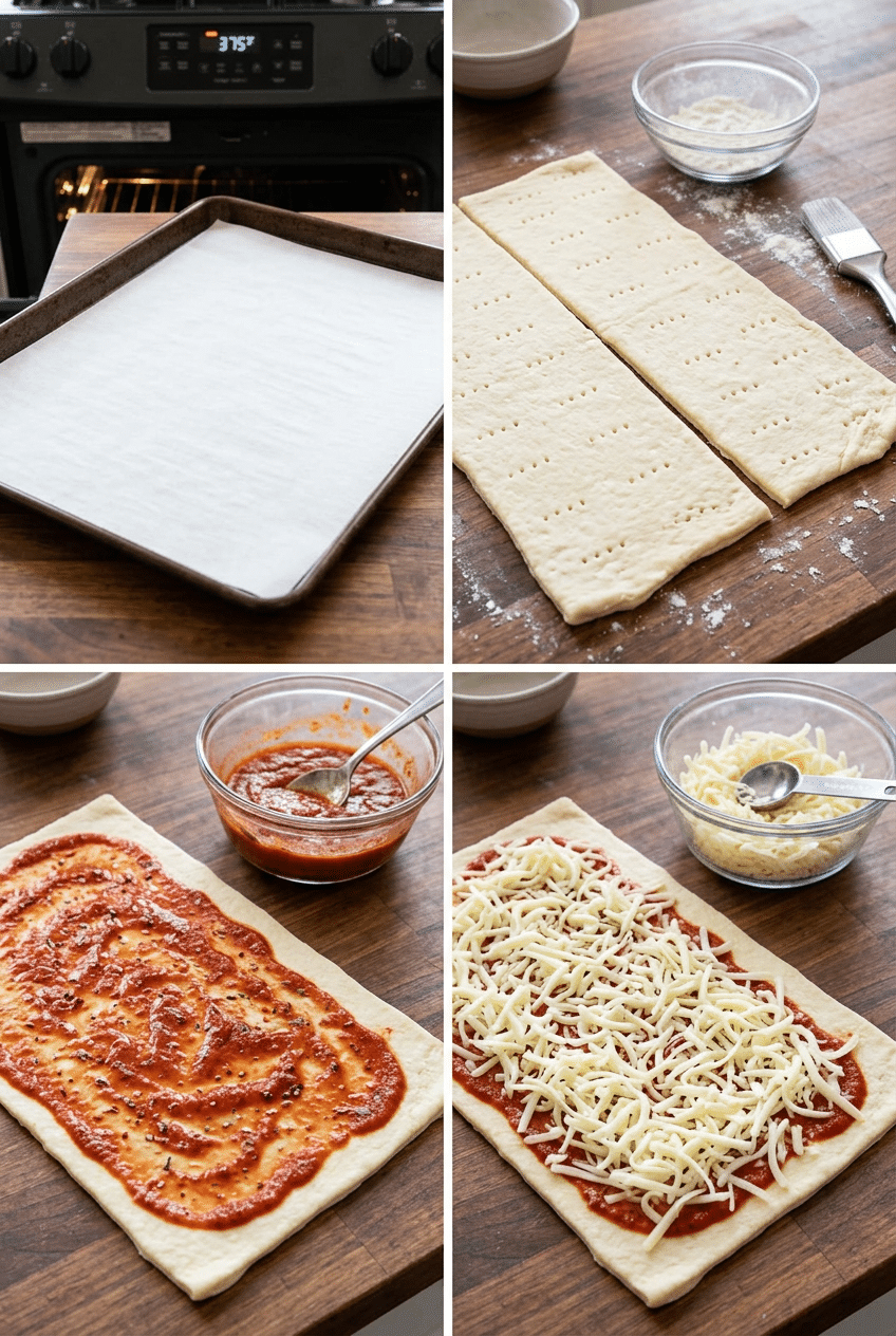 Step-by-step cooking process