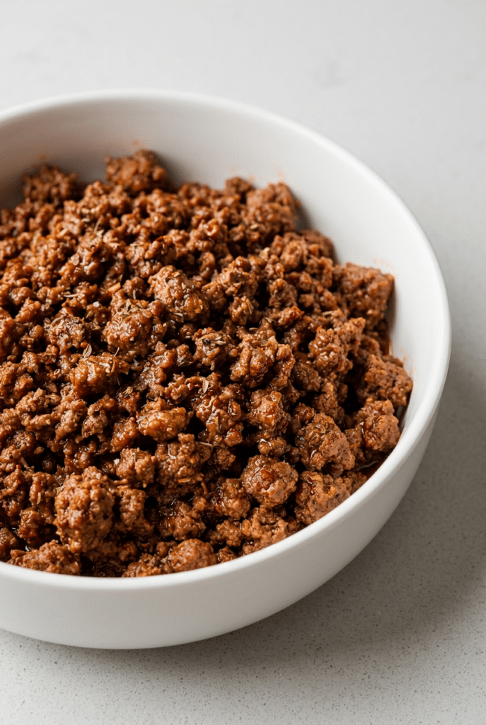 taco meat - Taco Meat served on a plate