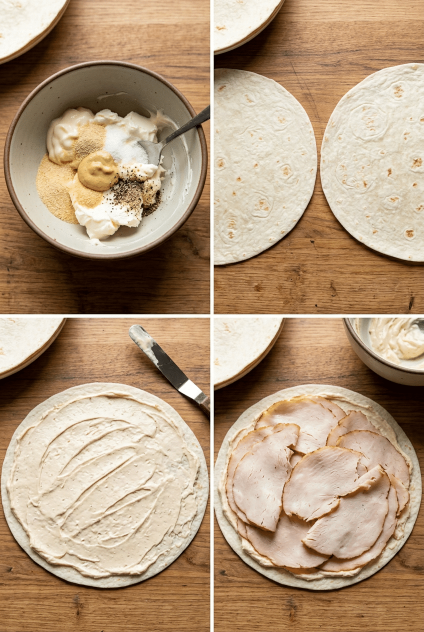 Step-by-step cooking process