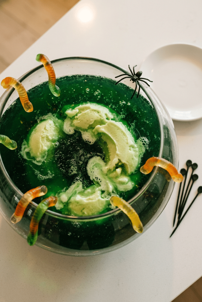 Halloween punch - Halloween Punch (keep) served on a plate