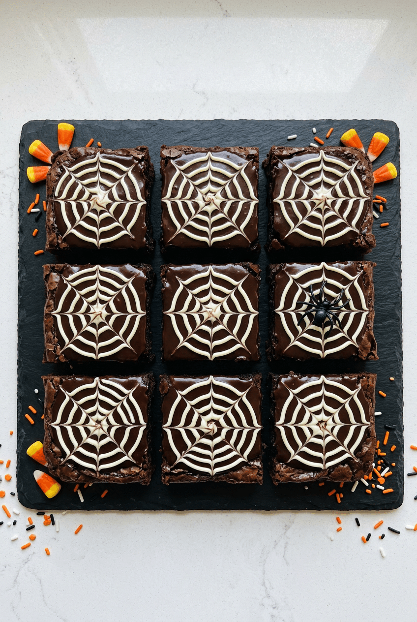 spider web brownies recipe