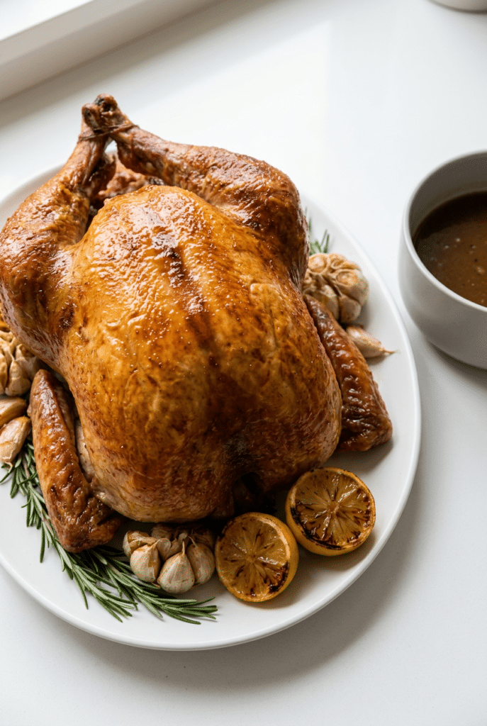 turkey recipe - 1. Turkey Recipe (best ever) served on a plate