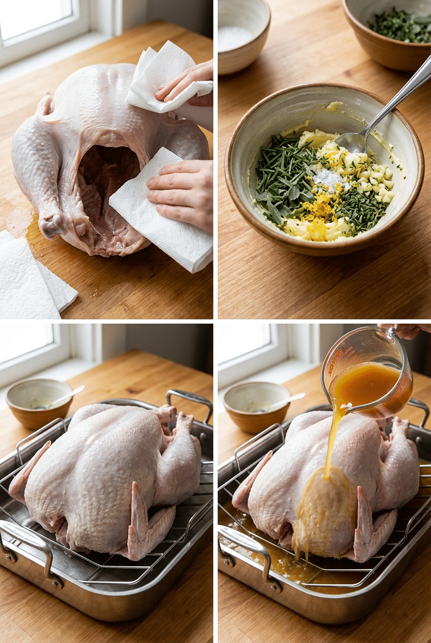 Step-by-step cooking process