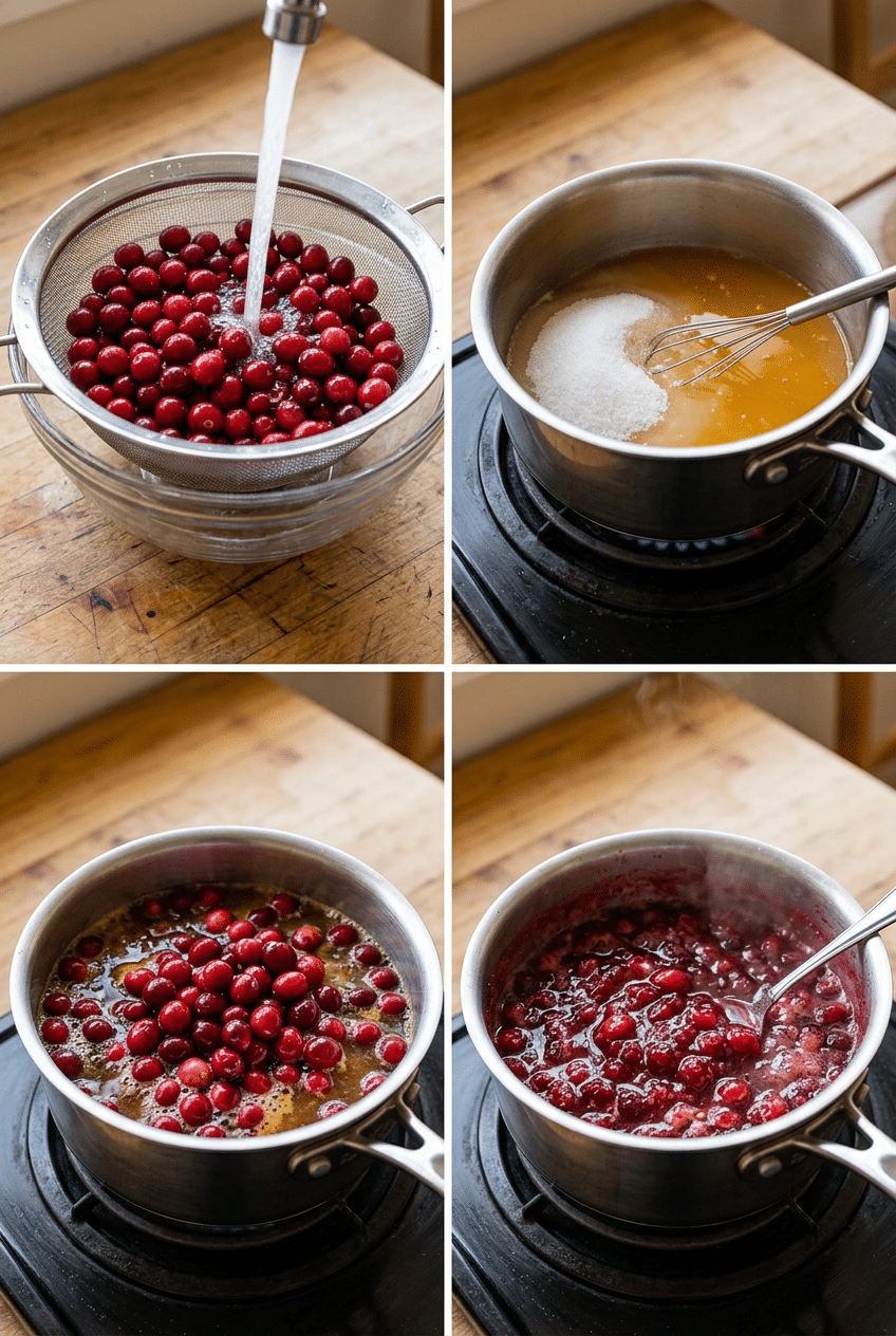Step-by-step cooking process
