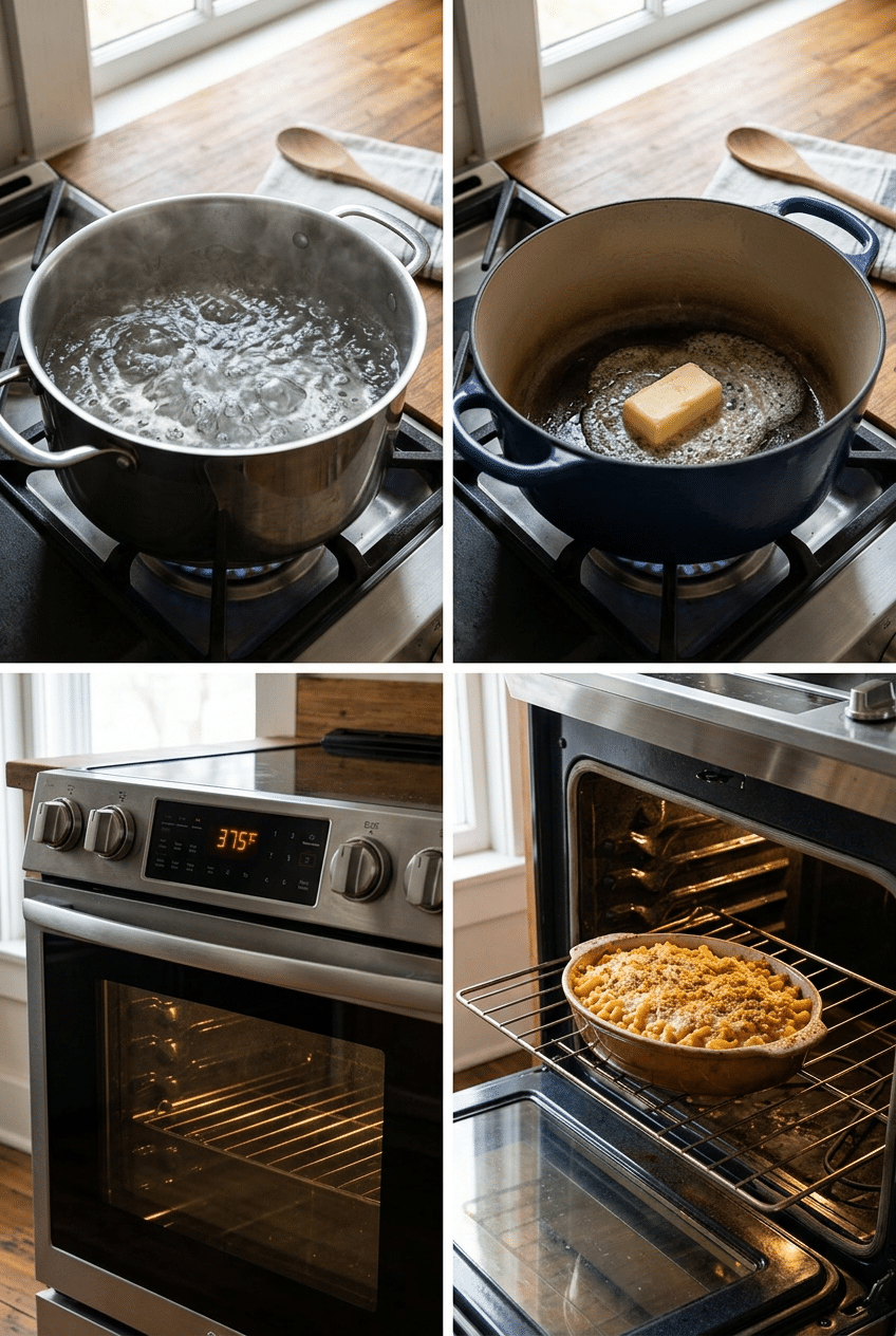 Step-by-step cooking process