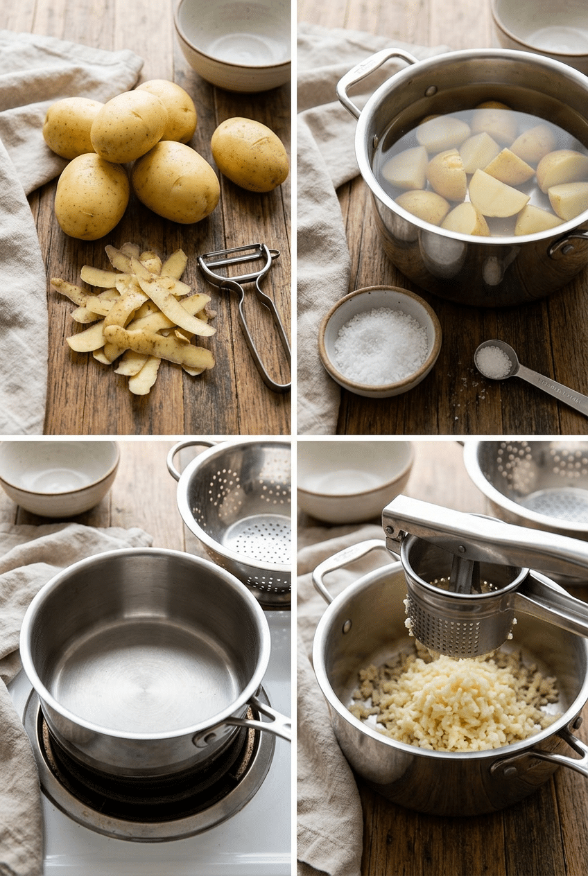 Step-by-step cooking process