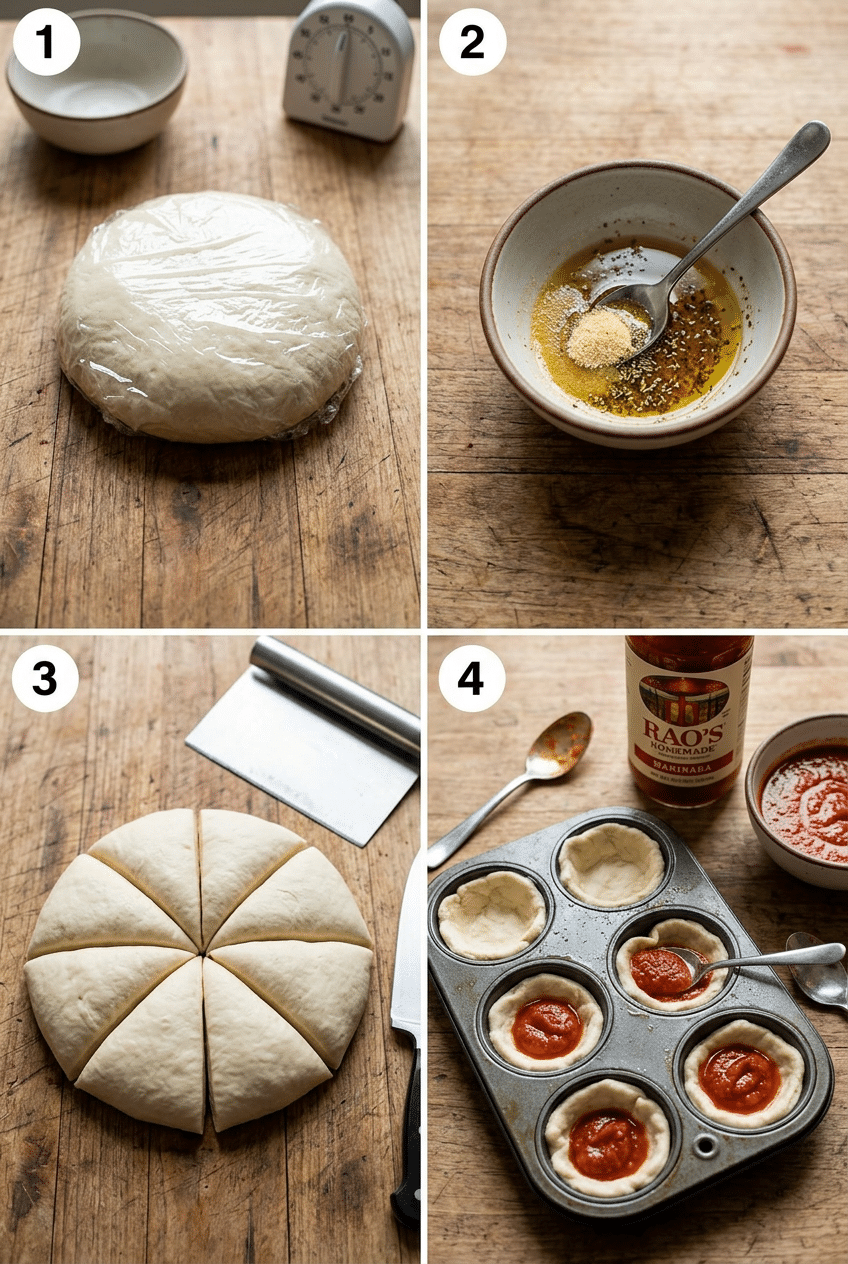 Step-by-step cooking process