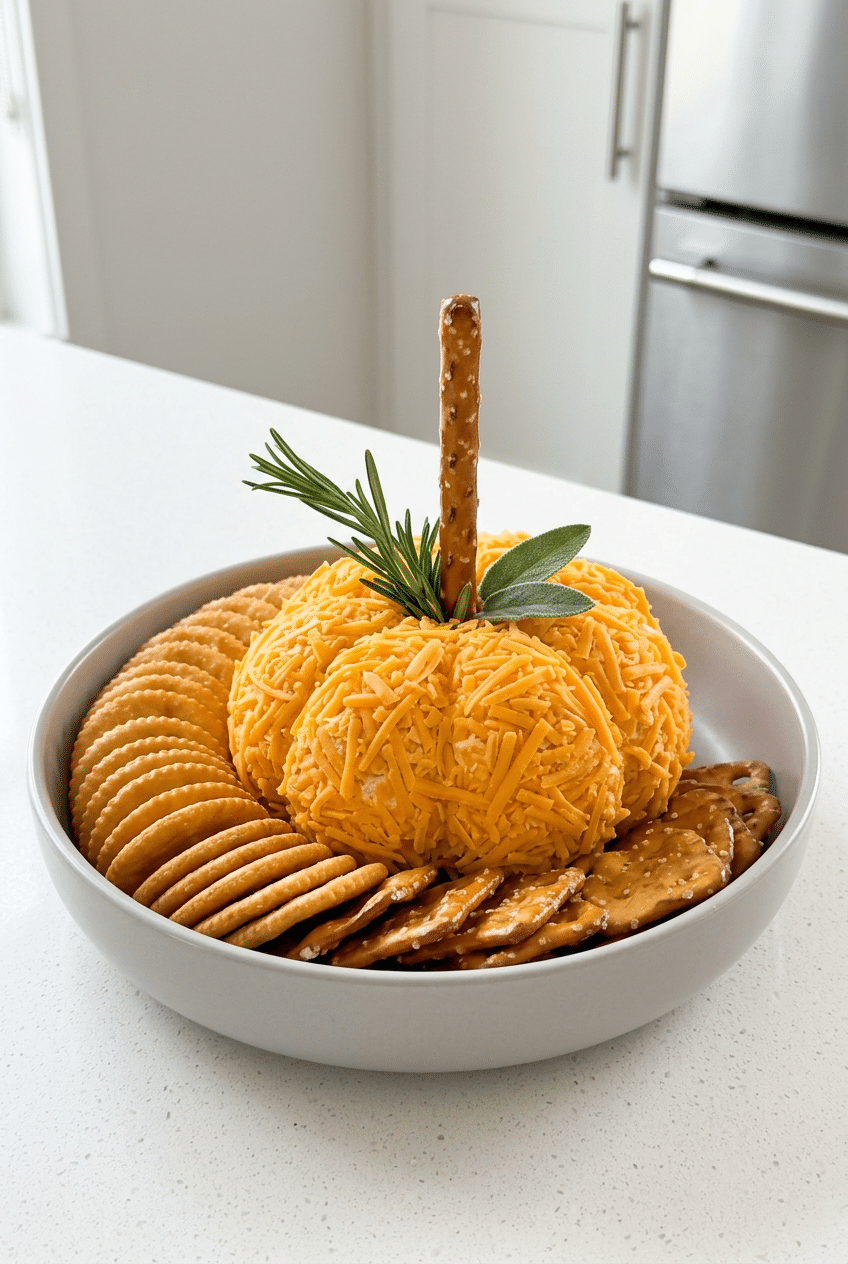 pumpkin shaped cheese ball recipe