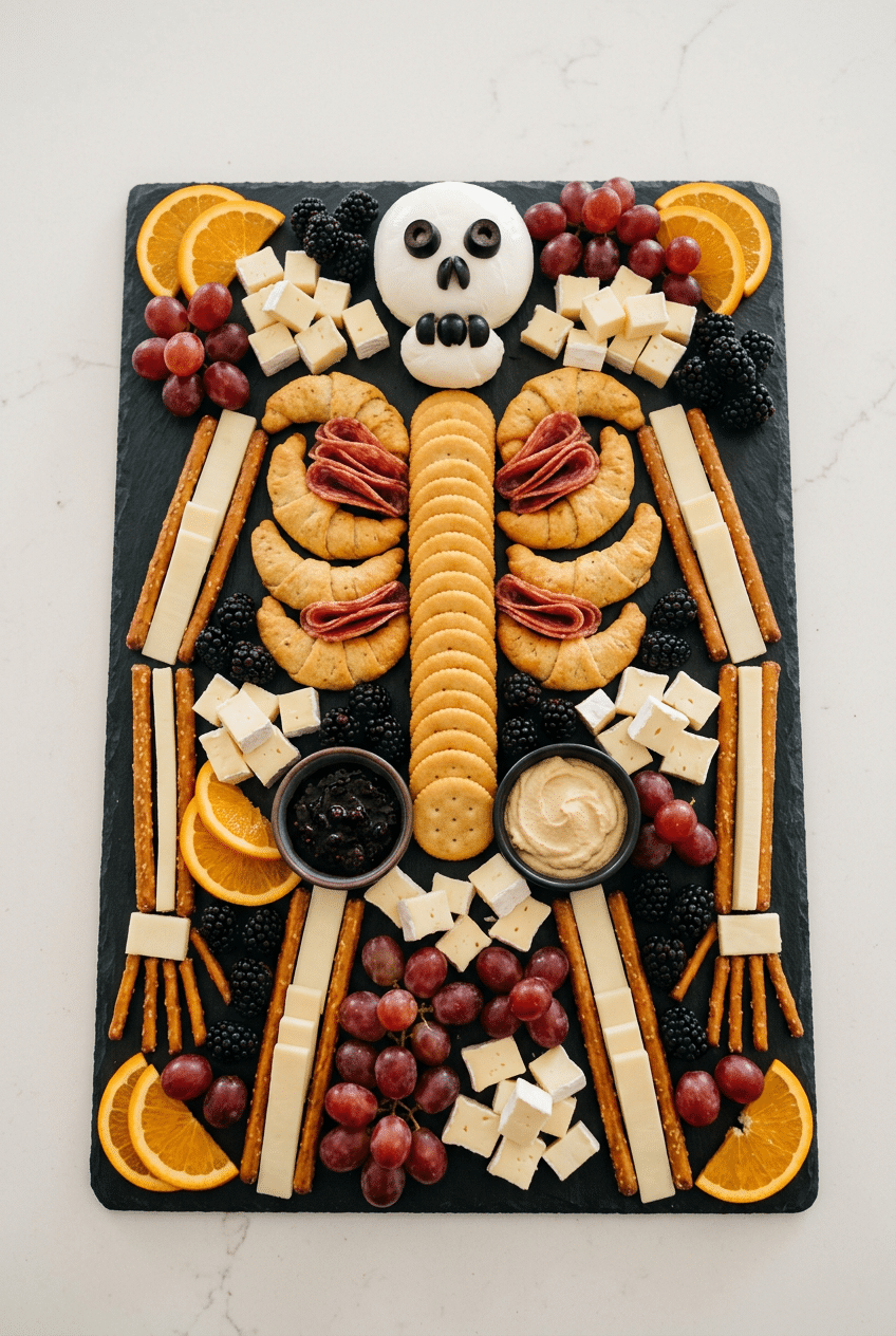 skeleton charcuterie board recipe