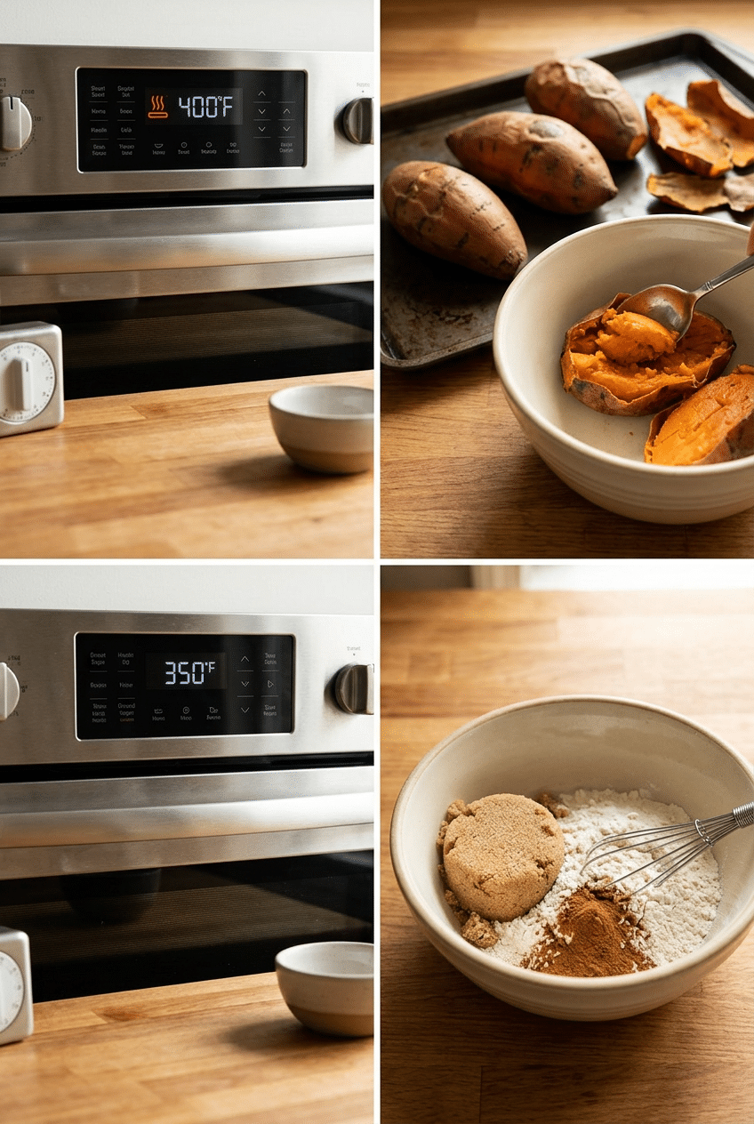 Step-by-step cooking process