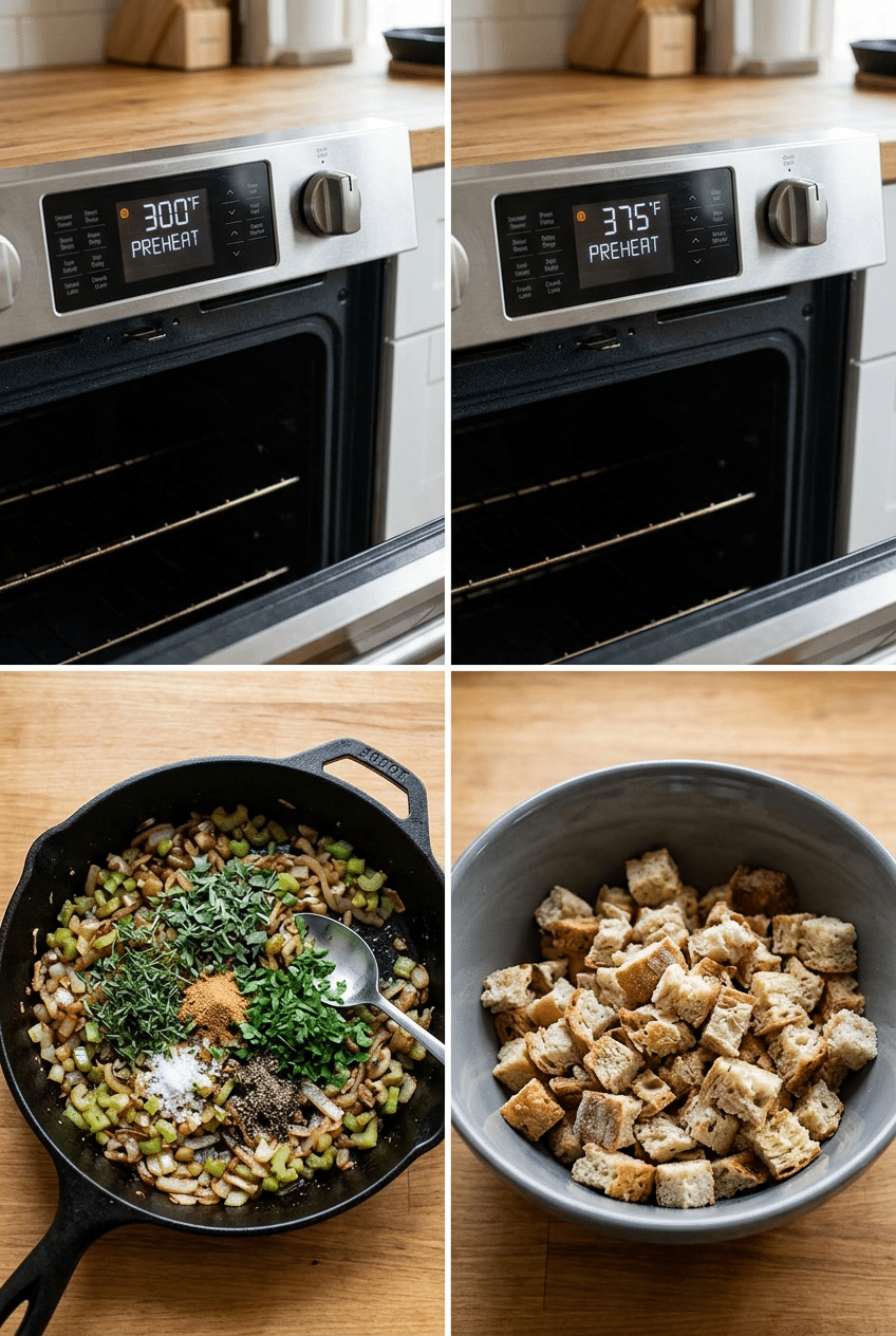 Step-by-step cooking process